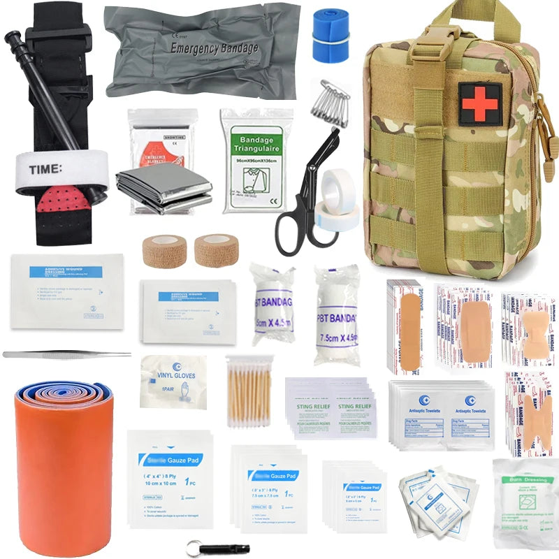 Mala Kit Primeiros Socorros com 156 produtos