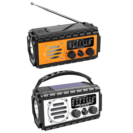 Radio/powerbank/Lanterna Solar, manivela a bateria