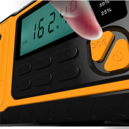 Radio Lanterna a bateria, solar ou manivela