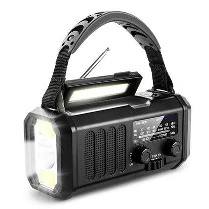Radio de bateria, solar, ou manivela