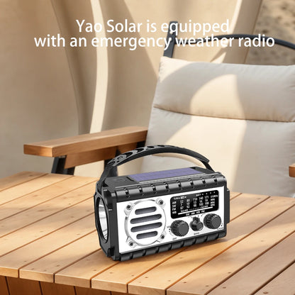 Radio/powerbank/Lanterna Solar, manivela a bateria