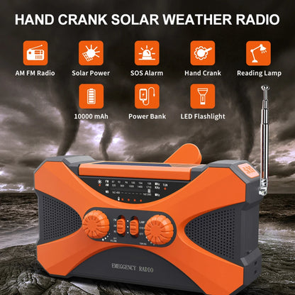 Radio Lanterna Power Bank carregamento por manivela, solar ou USB
