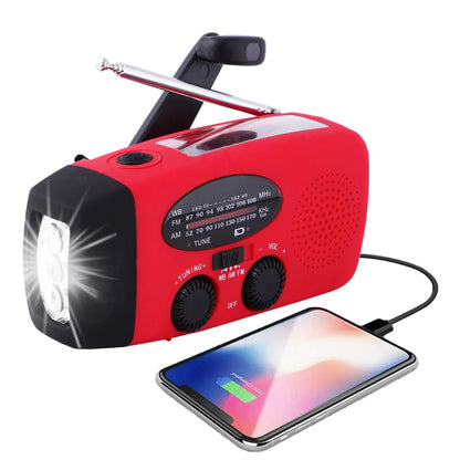 Radio/Lanterna Solar, manivela ou carregamento