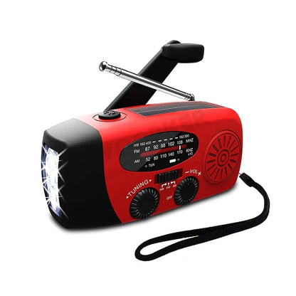 Radio de bateria, solar, ou manivela