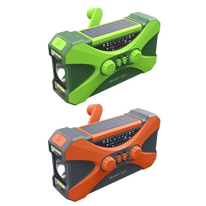 Radio Lanterna Power Bank carregamento por manivela, solar ou USB