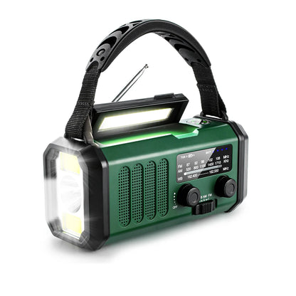 Radio de bateria, solar, ou manivela