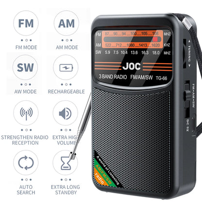 Radio Lanterna Power Bank carregamento por manivela, solar ou USB