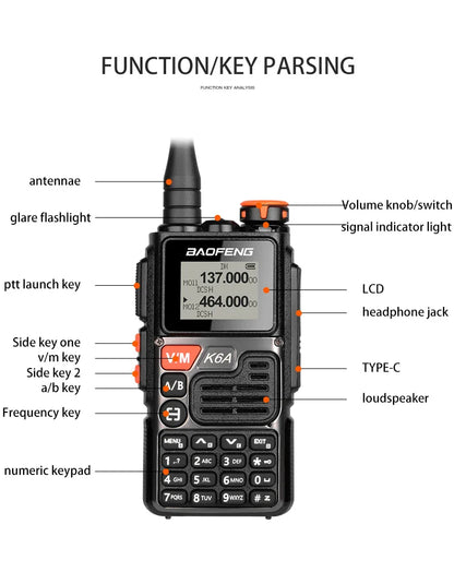 Baofeng UVK6 Walkie Talkie Quansheng UV-K6