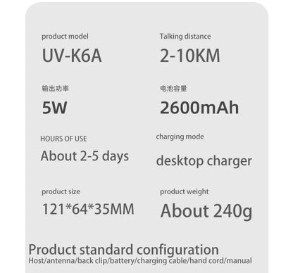Baofeng UVK6 Walkie Talkie Quansheng UV-K6