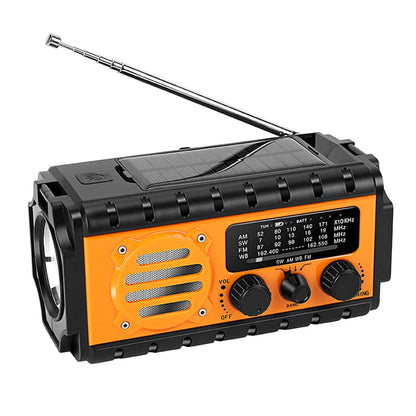 Radio/powerbank/Lanterna Solar, manivela a bateria