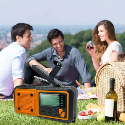 Radio Lanterna a bateria, solar ou manivela