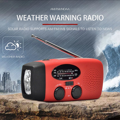 Radio/Lanterna Solar, manivela ou carregamento