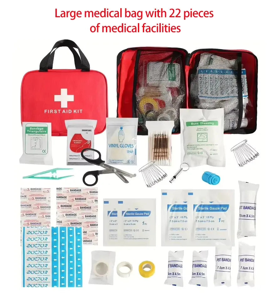 Kit primeiros socorros 22 peças