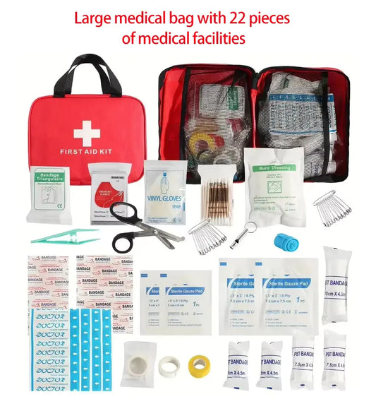 Kit primeiros socorros 22 peças