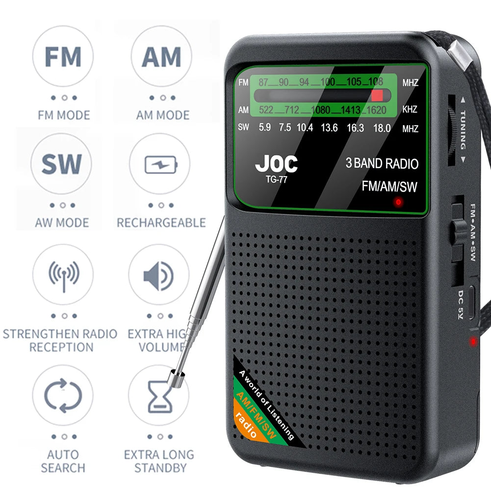 Radio Lanterna Power Bank carregamento por manivela, solar ou USB